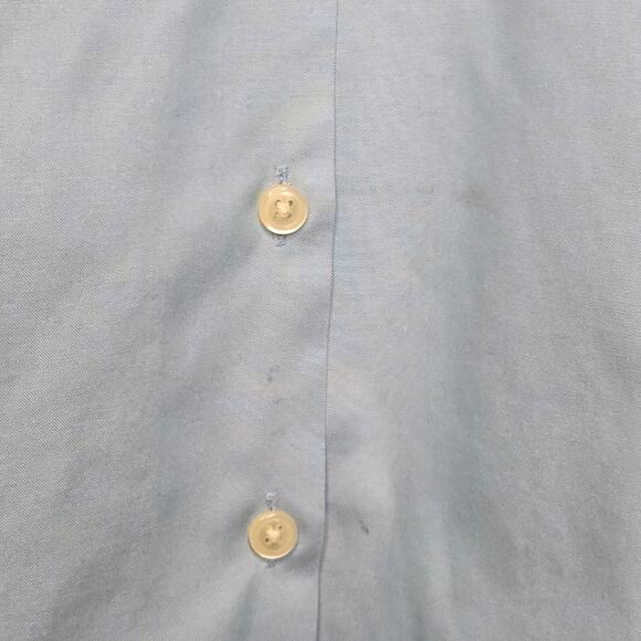ORVIS Light Blue Wrinkle Free Button-Up 3/4 Sleeve Shirt Size 10 - Picture 7 of 8